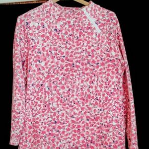 T by Talbot's Large Cross-Zip Mockneck sweatshirt